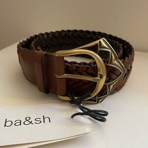 NWT ba&sh brown woven western style belt